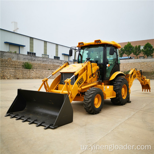 To&#39;rt g&#39;ildirakli haydovchi Backhoe Loader